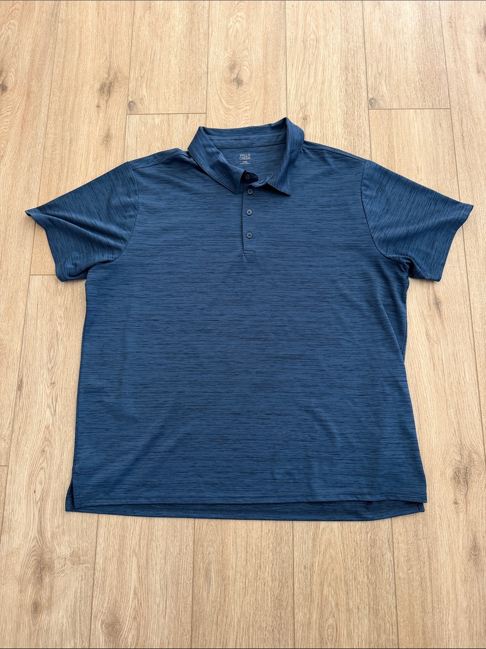 Falls Creek Men's Textured Dark Blue Polo